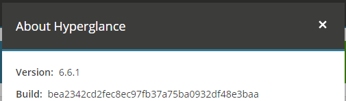 How to confirm which version of Hyperglance you are using